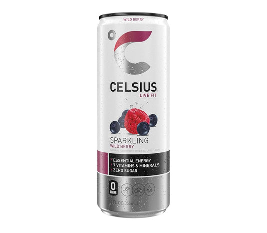 CELSIUS SPARKLING WILD BERRY ENERGY DRINK, 12 Fl Oz