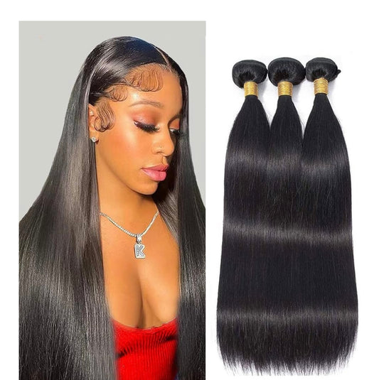 BRAZILIAN STRAIGHT UNPROCESSED 100% HUMAN HAIR VIRGIN REMY 12" 14" 16"