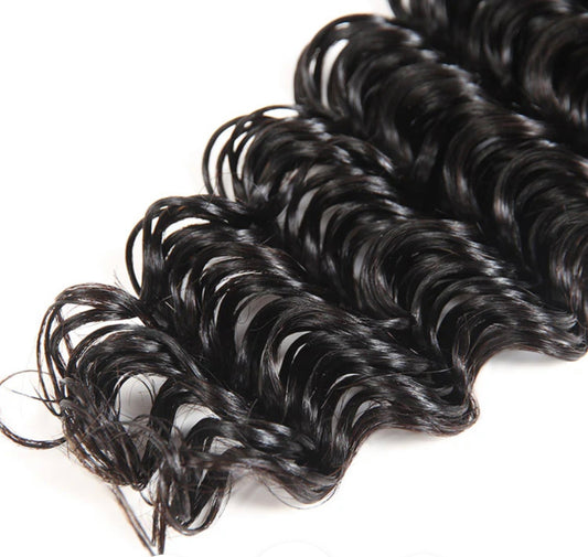 LACE CLOSURE + BUNDLE DEAL, BODY WAVE 16" 18" 20",  4"x 4" HD LACE CLOSURE, COLOR (NATURAL)