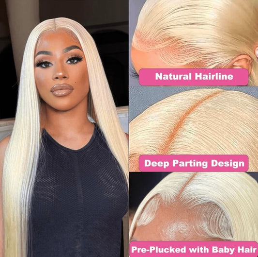 B&B EXPRESS GOLD 100% BRAZILIAN STRAIGHT VIRGIN HUMAN HAIR COLOR 613, 14" (4X4)