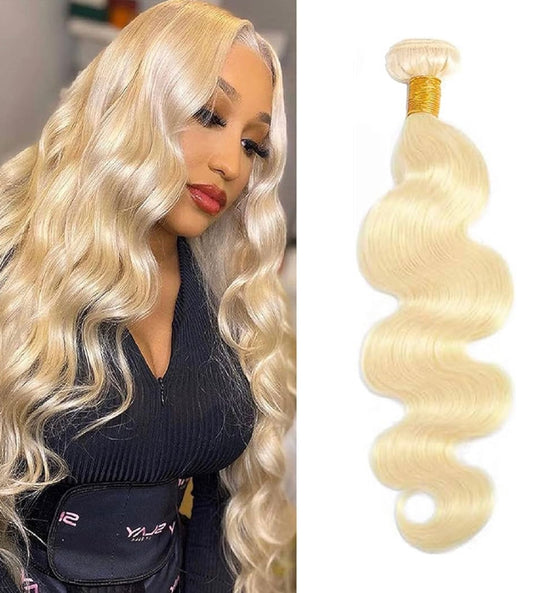 B&B EXPRESS GOLD 100% BRAZILIAN BODY WAVE VIRGIN HUMAN HAIR COLOR 613, 14"