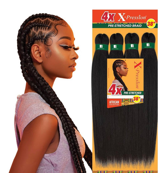 4x X-PRESSION PRE-STRETCHED BRAID 38"