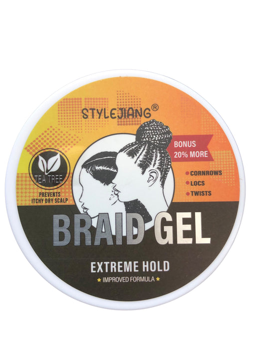 STYLE JIANG, LOCKS BRAID GEL EXTREME HOLD HIGH SHINE, 5 FL Oz