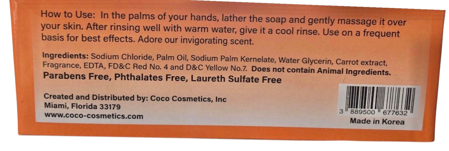 Carrot Complexion Soap Skin Tone Improvement w/ Carrot Oil (4.4 oz)