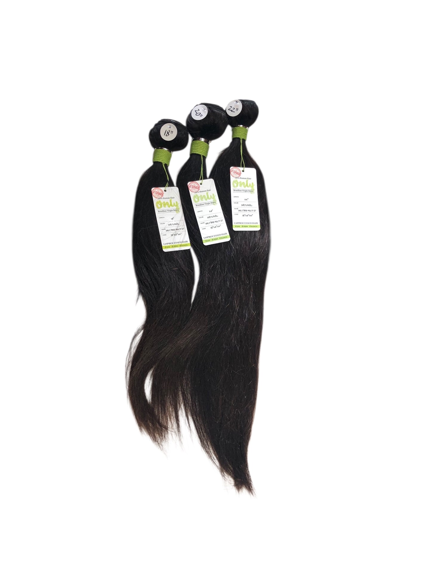 BRAZILIAN VIRGIN REMY 18"/20"/22"