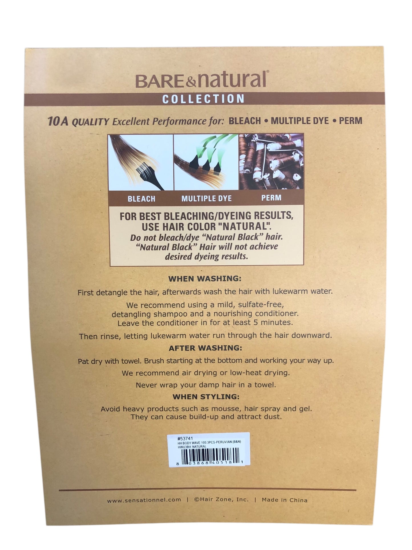 PERUVIAN 100% VIRGIN REMI BUNDLE HAIR BARE & NATURAL - CORK SCREW 10S 3PCS